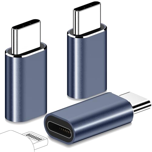 yootech Adapter für Lighting auf USB C Kompatibel mit iPhone 15 Pro Max/15 Pro/15 Plus/15 und Weiteren Typ-C-Geräten, Stecker Schnellladung, Unterstützt Datenübertragung, Nicht für Audio/OTG von yootech