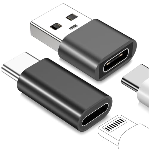 yootech Adapter für Lighting auf USB-C für iPhone 15 Serie& Adapter USB C auf USB für iPhone 14 13 12 11 Serie/SE XS, Stecker für Samsung A54/A50/S23/S22/S9/Note 20,für MacBook Pro/Air, Schnellladung von yootech