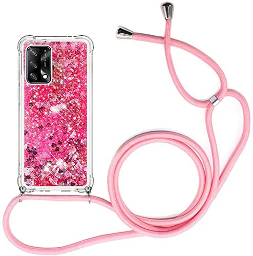 Handykette Hülle Kompatibel mit Oppo A74 4G/F19 Hülle,Glitzer Flüssig Bewegende Treibsand Transparent Silikon Case,TPU Silikon Ultra Dünn Stoßfeste Schutzhülle-Rosa Handykette Hülle Kompatibel mit Oppo A74 4G/F19 Hülle,Glitzer Flüssig Bewegende Treibsand Transparent Silikon Case,TPU Silikon Ultra Dünn Stoßfeste Schutzhülle-Rosa von youmehe