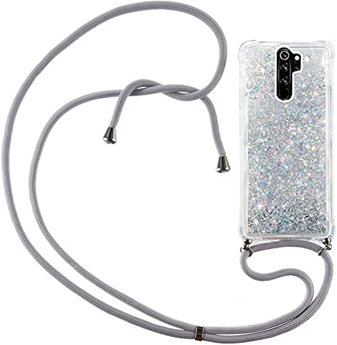 youmehe Flüssig Handyhülle für Redmi 9,Bewegende Treibsand Rückschale Halsband Necklace Schutzhülle,Flüssig Bewegende TPU Silikon Case,Glänzend Flüssig,Halsband Kordel-Silber youmehe Flüssig Handyhülle für Redmi 9,Bewegende Treibsand Rückschale Halsband Necklace Schutzhülle,Flüssig Bewegende TPU Silikon Case,Glänzend Flüssig,Halsband Kordel-Silber von youmehe