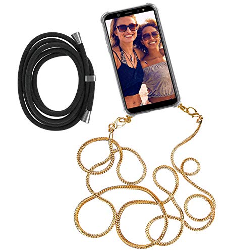 youmehe Handykette kompatibel mit iPhone 11 Pro,Handyhülle mit Metal Umhängeband und Ersatz Kordel schwarz,mit Kordel Tasche TPU Bumper Schutzhülle für stoßfest,Kratzfest-(Golden) von youmehe