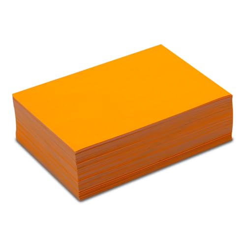 150 Beschriftungsetiketten in neon-orange I 10 x 7 cm groß I Neon-Etiketten aus Papier zum Beschriften I universal I dv_730 von younikat