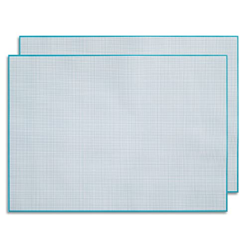 2er-Set Millimeterpapier Schreibtischunterlage zum Beschreiben und skizzieren I zum Abreißen I Mathematisches Papier I Büro und Schule I DIN A2 I groß I Blau I Offset 90 g/m² 40 Blatt I dv_1201 von younikat