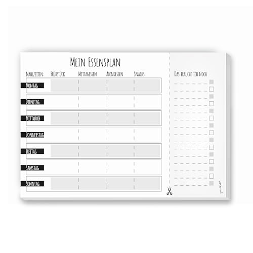 Ein Notiz-Block I Mein Essensplaner I DIN A4 I 50 Blatt I Essens-Organizer mit Einkaufs-Liste I Block für Familien zum Abreißen I dv660 Ein Notiz-Block I Mein Essensplaner I DIN A4 I 50 Blatt I Essens-Organizer mit Einkaufs-Liste I Block für Familien zum Abreißen I dv660 von younikat