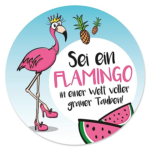 Flamingo Mauspad Tropical I Ø 22 cm rund I Mousepad mit Spruch I in Standard-Größe, rutschfest I für Mädchen Teenager Frauen I süß I dv_236 von younikat