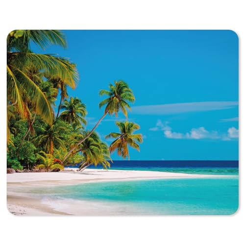 Karibik Strand Mauspad Motiv I 24 x 19 cm I Mousepad in Standard-Größe I rutschfest I Urlaub Reise Landschaft I mit Oberflächenschutz I für Büro und Gaming I dv947 von younikat