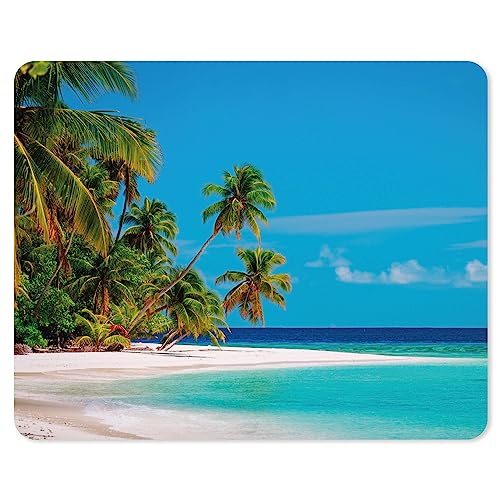 Karibik Strand Mauspad Motiv I 24 x 19 cm I Mousepad in Standard-Größe I rutschfest I Urlaub Reise Landschaft I mit Oberflächenschutz I für Büro und Gaming I dv947 von younikat
