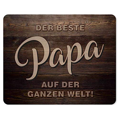 younikat Mauspad für den besten Papa I 24 x 19 cm I Mousepad Vatertag I rutschfest I Schreibtisch-Einrichtung I mit Oberflächenschutz I für Büro und Gaming I als Geschenk-Idee I dv_962 von younikat