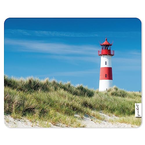 Mauspad mit Leuchtturm-Motiv I 24 x 19 cm I Mousepad in Standard-Größe I Qualitätsdruck auf Zellkautschuk I rutschfest wasserabweisend und abwischbar I dv_1242 von younikat