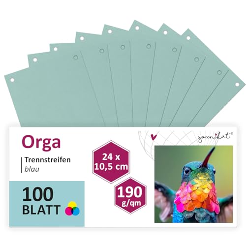 younikat Trennstreifen für Ordner A4 blau 100 Stück I 24x10,5 cm I Trennblätter Sortiersystem schmal I you0069 younikat Trennstreifen für Ordner A4 blau 100 Stück I 24x10,5 cm I Trennblätter Sortiersystem schmal I you0069 von younikat