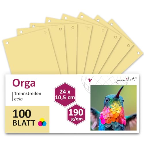 younikat Trennstreifen für Ordner A4 gelb 100 Stück I 24x10,5 cm I Trennblätter Sortiersystem schmal I you0065 younikat Trennstreifen für Ordner A4 gelb 100 Stück I 24x10,5 cm I Trennblätter Sortiersystem schmal I you0065 von younikat