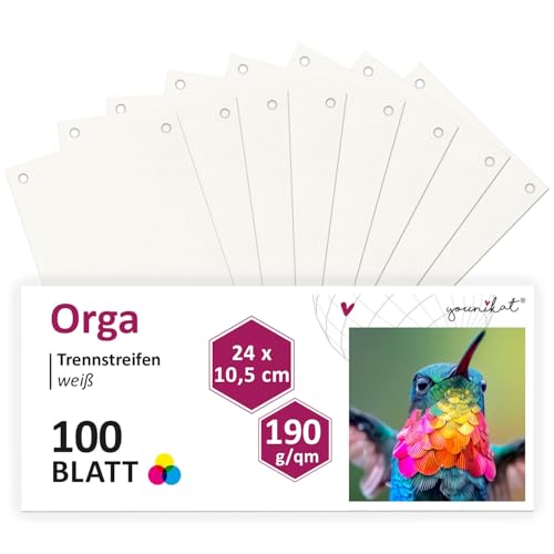 younikat Trennstreifen für Ordner A4 weiß 100 Stück I 24x10,5 cm I Trennblätter Sortiersystem schmal I you0073 younikat Trennstreifen für Ordner A4 weiß 100 Stück I 24x10,5 cm I Trennblätter Sortiersystem schmal I you0073 von younikat
