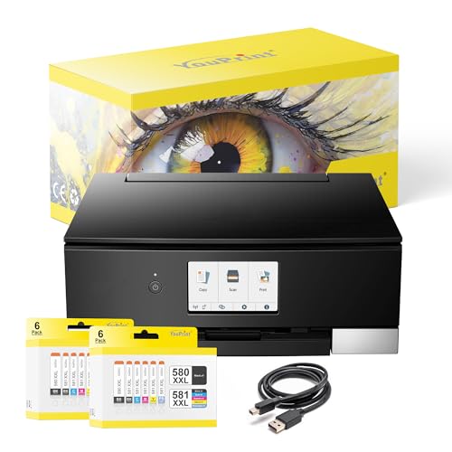 Bundle TS8350a Multifunktionsgerät (Drucker, Scanner, Kopierer) mit 12er Set Youprint Tintenpatronen von youprint