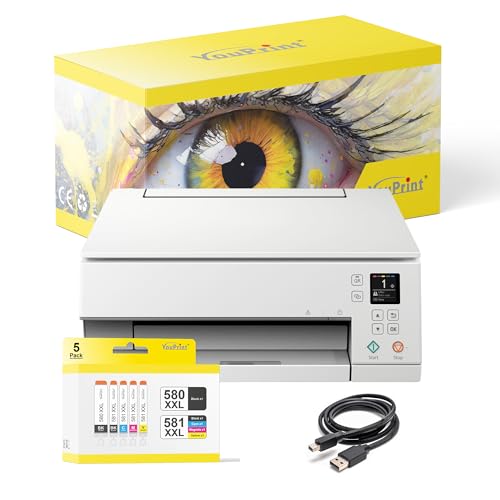 youprint Bundle TS6351a Drucker (mit Scanner und Kopierer) mit 5er Set Tintenpatronen von youprint