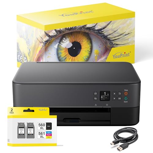 youprint Drucker-Bundle TS5350a (Scanner, Kopierer) mit 2 remanufactured Druckerpatronen passend für PG-560XL /CL-561XL von youprint