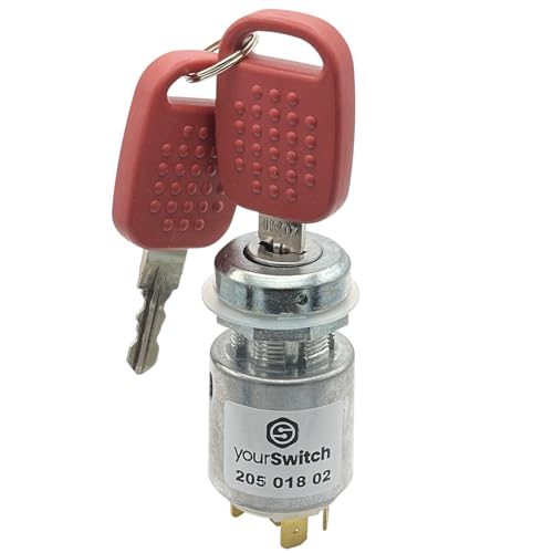 yourSwitch 205 018 02 Zündschalter 12V inklusive Schlüssel Set 41607 kompatibel mit Same Deutz Fahr 0.015.0485.4 yourSwitch 205 018 02 Zündschalter 12V inklusive Schlüssel Set 41607 kompatibel mit Same Deutz Fahr 0.015.0485.4 von yourSwitch