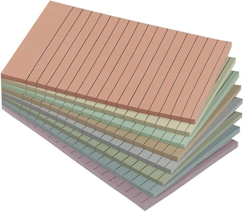 8 Farbige Haftnotizen Notizzettel,10 x 15cm Linierte Sticky Notes, Selbstklebende Haftnotizzettel Klebezettel,bunt zettel farbig Notizblöcke für Büro Haus, 35 Blatt pro Stück von youyaya