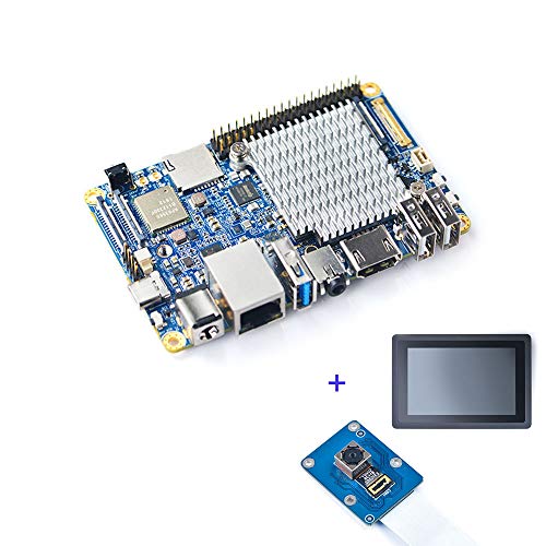 NanoPC-T4 + Kamera + LCD mit Rockchip RK3399 & Dual-Channel 4 GB LPDDR3 und 16 GB eMMC 5.1 Flash & Native Gigabit Ethernet & Dual-Antennen-Schnittstelle, unterstützt Android 7.1.2, Lubuntu 16.04 von youyeetoo