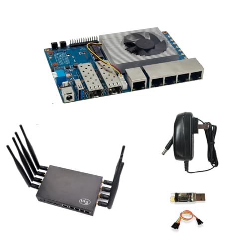 youyeetoo BPI-R3 Router-Entwicklungsboard, MediaTek MT7986 8G EMMC mit 2X SFP 2,5GbE/ 5X RJ45 GbE (Metallgehäuse-Paket) von youyeetoo