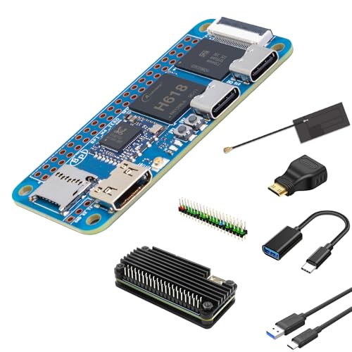 youyeetoo Banana Pi BPI-M4 Zero Einplatinencomputer, 4G RAM 32G eMMC, 1.5GHz Allwinner H618 Quad-Core CPU, Unterstützung 4K Display Run Ubuntu (Ohne SD-Karte,Mit Metallgehäuse) von youyeetoo