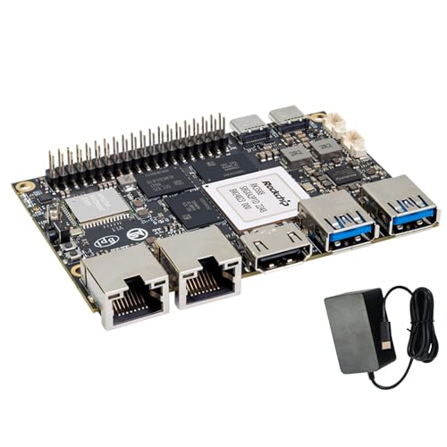 youyeetoo Banana Pi BPI-M7 Einplatinencomputer, RK3588 SBC, 8/16/32GB RAM, 6 Tops NPU, 8K Video, Dual 2.5G Ethernet, WiFi 6, BT5.2, PI-co ITX, Unterstützung Android Linux (32+128GB (Mit Netzadapter)) von youyeetoo
