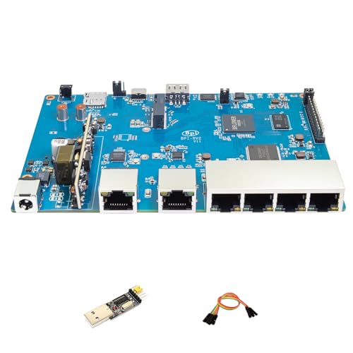 youyeetoo Banana Pi BPI-RV2 - RISC-V Open Source Router Board | 2,5G WAN | 5X Gigabit LAN | 512 MB DDR3 | NPU-Beschleunigung | für den Einsatz in Unternehmen und der Industrie (POE-Version) von youyeetoo