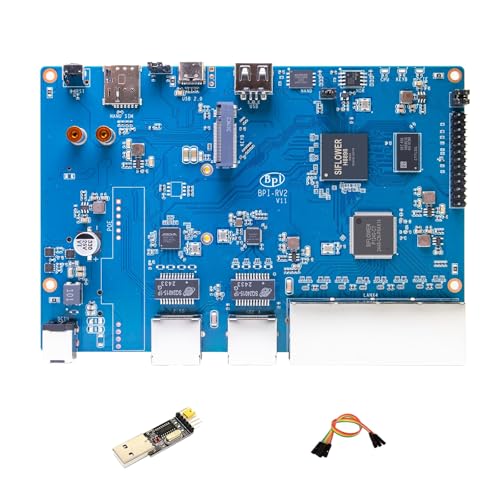 youyeetoo Banana Pi BPI-RV2 - RISC-V Open Source Router Board | 2,5G WAN | 5X Gigabit LAN | 512 MB DDR3 | NPU-Beschleunigung | für den Einsatz in Unternehmen und der Industrie (Standard-Kit) von youyeetoo