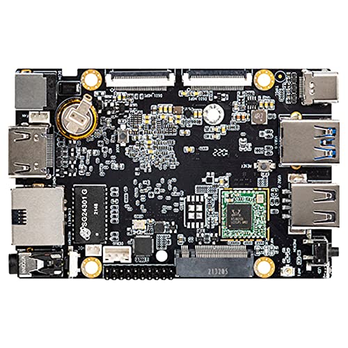 youyeetoo ROC-RK3588S-PC 8K AI Singal Board Computer mit HDMI 2.1 MIPI-DSI x2 DP1.4 MIPI-DSI M.2 PCIe 2.0 Unterstützung Vier-Bildschirm-Anzeige mehrerer Systeme für Edge-Computing AI VR AR (16 + 128G) von youyeetoo