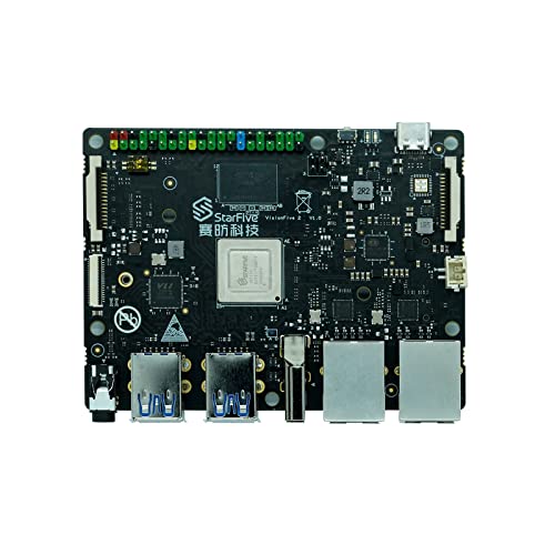 youyeetoo StarFive VisionFive2 RISC-V Single Board Computer, 4G Early Bird, StarFive JH7110 mit RISC-V U74, Dual LAN Port mit 2 x 1Gbit (Version B) von youyeetoo