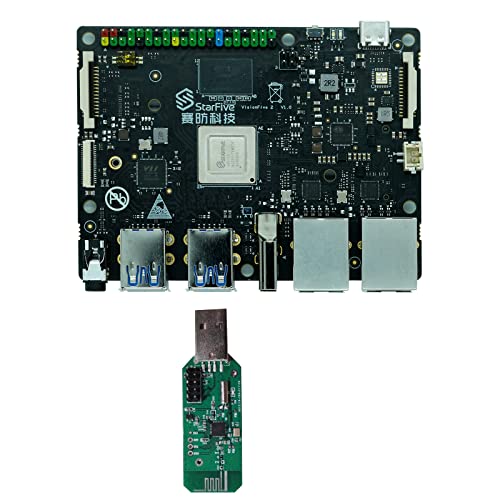 youyeetoo StarFive VisionFive2 RISC-V Single Board Computer, 8G Early Bird mit WLAN-Dongle, StarFive JH7110 mit RISC-V U74, Dual LAN Port mit 2 x 1Gbit (Version B) von youyeetoo