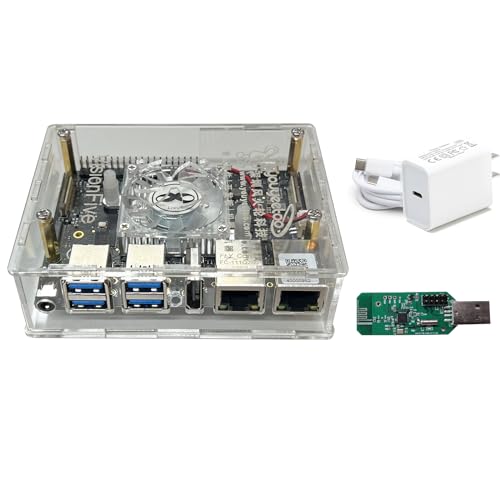 youyeetoo VisionFive2 v1.3B RISC-V Einplatinencomputer, Quad Core, 4GB mit WiFi Dongle, StarFive JH7110 mit 3D GPU, Dual Ethernet Port mit 2 x 1Gbit, für IOT/AI (Kit 6) von youyeetoo