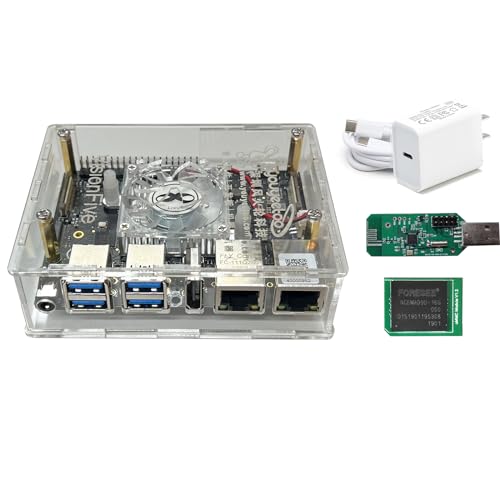 youyeetoo VisionFive2 v1.3B RISC-V Single Board Computer, Quad Core, 8GB mit WiFi Dongle, StarFive JH7110 mit 3D GPU, Dual Ethernet Port mit 2 x 1Gbit, für IOT/AI (Kit 5) von youyeetoo