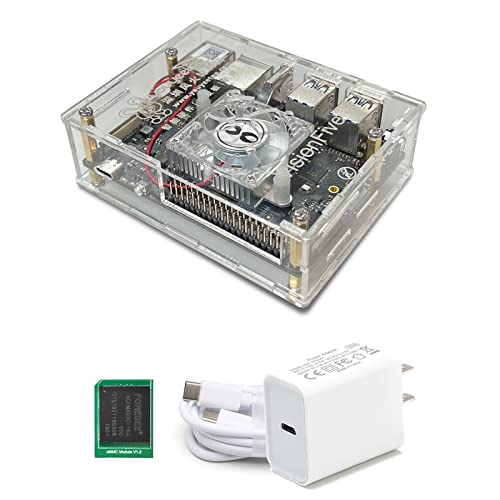 youyeetoo VisionFive2 v1.3B RISC-V Single Board Computer, Quad Core, 8GB ohne WiFi Dongle, StarFive JH7110 mit 3D GPU, Dual Ethernet Port mit 2 x 1Gbit, für IOT/AI (Kit 4) von youyeetoo