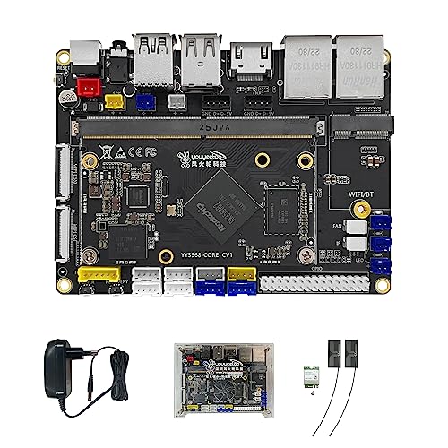 youyeetoo YY3568 Devkit,4GB LPDDR4 32GB Emmc, RK3568 Open Source Entwicklungsboard, Reichhaltige Schnittstelle 5X Seriell/ 6X USB/4x Display/Dual Gigabit/PCIE/WiFi/BT, für YY3568-CORE SOM (Kit B) von youyeetoo