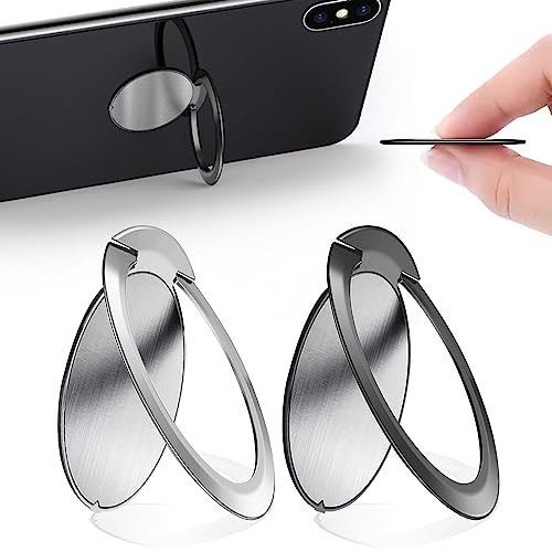 yuejuhe 2 Stück Handy Ring Halterung, 360 Grad Drehung 1,8 mm Ultradünner Ring Ständer, Handy Halterung Finger für Smartphone, Magnetische Autohalterung yuejuhe 2 Stück Handy Ring Halterung, 360 Grad Drehung 1,8 mm Ultradünner Ring Ständer, Handy Halterung Finger für Smartphone, Magnetische Autohalterung von yuejuhe