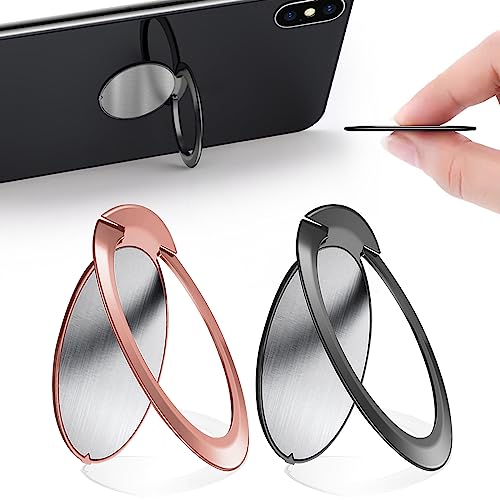yuejuhe 2 Stück Handy Ring Halterung, 360 Grad Drehung 1,8 mm Ultradünner Ring Ständer, Handyhalterung Finger für Smartphone, Magnetische Autohalterung yuejuhe 2 Stück Handy Ring Halterung, 360 Grad Drehung 1,8 mm Ultradünner Ring Ständer, Handyhalterung Finger für Smartphone, Magnetische Autohalterung von yuejuhe