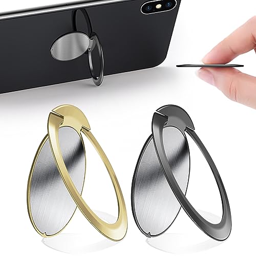 yuejuhe 2 Stück Handy Ring Halterung, 360 Grad Drehung 1,8 mm Ultradünner Ring Ständer, Handyhalterung Finger für Smartphone, Magnetische Autohalterung yuejuhe 2 Stück Handy Ring Halterung, 360 Grad Drehung 1,8 mm Ultradünner Ring Ständer, Handyhalterung Finger für Smartphone, Magnetische Autohalterung von yuejuhe