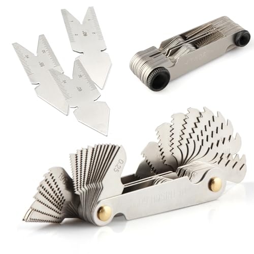 Yuentoen 58 Blätter Edelstahl Gewindelehre Set,60 ° Center Fishtail Gauge für Gewindelehren und 55 ° Center Gauge Zoll Metrisch,4–62G Whitworth Schraubengewinde Messwerkzeug Yuentoen 58 Blätter Edelstahl Gewindelehre Set,60 ° Center Fishtail Gauge für Gewindelehren und 55 ° Center Gauge Zoll Metrisch,4–62G Whitworth Schraubengewinde Messwerkzeug von yuentoen