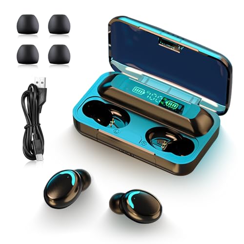 yummici Bluetooth Kopfhörer Ohne Kabel - Kopfhörer Kabellos Bluetooth In Ear Kopfhörer Bluetooth Ip7 Wasserdicht Kopfhörer Kabellos Bluetooth 5.1 Kopfhörer In Ear Kopfhörer Bluetooth Noise Cancelling von yummici