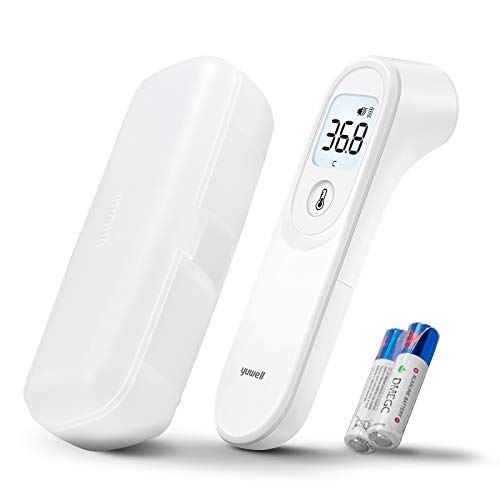 yuwell Fieberthermometer Kontaktlos, Infrarot-Stirnthermometer für Baby und Erwachsene, Berührungsloses Digitalthermometer mit Sofortiger, Genauer Ablesung, Fieberalarm und Aufbewahrungsbox von yuwell