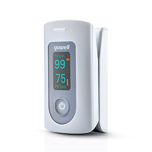 yuwell Pulsoximeter, Sauerstoffsättigung Messgerät Fingerspitzemit Messung der Herzfrequenz, Oximeter mit OLED-Display, Inklusive Batterien von yuwell