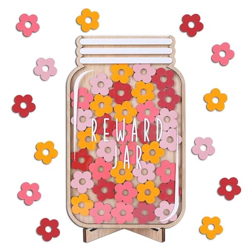 Belohnungsglas Für Kinder | Star Reward Jars | Belohnungsglas Aus | Belohnungsglas Klassenzimmer | Blumen-Belohnungsglas Für Kinder | Belohnungssystem Für Studenten, Lehrer von yybng