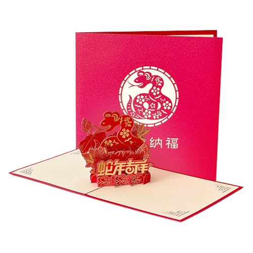 Frohes Chinesisches Neujahrskarten 2025, Grußkarten Zum Chinesischen Neujahr 2025, Chinesisches Jahr Der Schlange -Pop-up-Grußkarten, Frühlingsfest-Grußkarten Mit Umschlag Für Kinder Frohes Chinesisches Neujahrskarten 2025, Grußkarten Zum Chinesischen Neujahr 2025, Chinesisches Jahr Der Schlange -Pop-up-Grußkarten, Frühlingsfest-Grußkarten Mit Umschlag Für Kinder von yybng