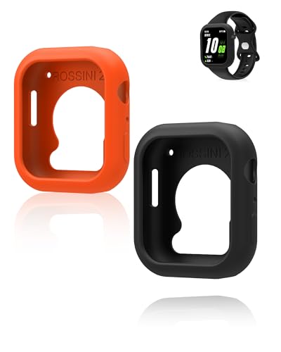 (2 Pack) Case für Rossini 2i, yystao Silikon Case Cover, Sturz- und kratzfestes Cover Frame Shell, Schwarz-Orange von yystao