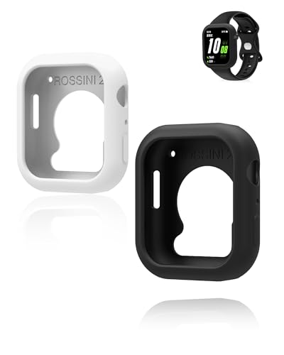 (2 Pack) Case für Rossini 2i, yystao Silikon Case Cover, Sturz- und kratzfestes Cover Frame Shell, schwarz-weiß von yystao