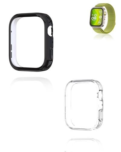 (2er Pack) Schutzhülle für Huawei FIT 4 Pro, yystao härtere PC-Schutzhülle mit 9H-Glas-Schutzfolie, vollumfassende einheitliche Schutzabdeckung, Schwarz & Offen von yystao