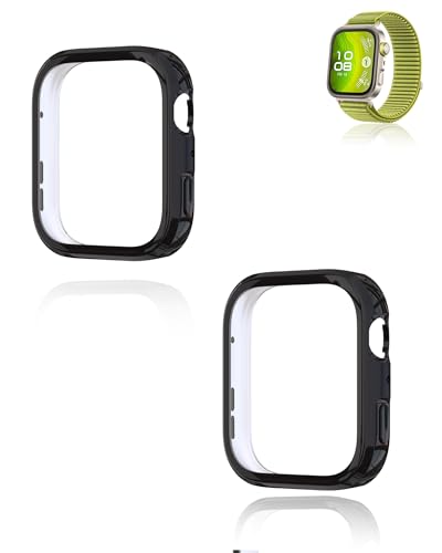 (2er Pack) Schutzhülle für Huawei FIT 4 Pro, yystao härtere PC-Schutzhülle mit 9H-Glas-Schutzfolie, vollumfassende einheitliche Schutzabdeckung, Schwarz & Schwarz von yystao