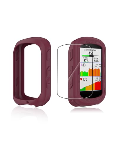 Hülle für Garmin Edge 540 Fahrradcomputer, yystao Silikon-Schutzhülle kompatibel mit Garmin Edge 840, mit weichem TPU Schutzfolie - Stoßfest, Staubdicht, Wasserdicht, Burgunderrot Hülle für Garmin Edge 540 Fahrradcomputer, yystao Silikon-Schutzhülle kompatibel mit Garmin Edge 840, mit weichem TPU Schutzfolie - Stoßfest, Staubdicht, Wasserdicht, Burgunderrot von yystao