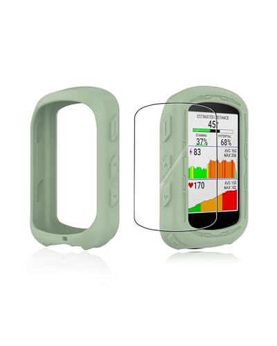 Hülle für Garmin Edge 540 Fahrradcomputer, yystao Silikon-Schutzhülle kompatibel mit Garmin Edge 840, mit weichem TPU Schutzfolie - Stoßfest, Staubdicht, Wasserdicht, Grün von yystao