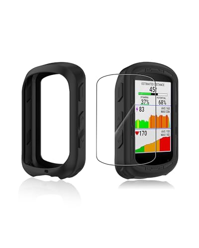 Hülle für Garmin Edge 540 Fahrradcomputer, yystao Silikon-Schutzhülle kompatibel mit Garmin Edge 840, mit weichem TPU Schutzfolie - Stoßfest, Staubdicht, Wasserdicht, Schwarz Hülle für Garmin Edge 540 Fahrradcomputer, yystao Silikon-Schutzhülle kompatibel mit Garmin Edge 840, mit weichem TPU Schutzfolie - Stoßfest, Staubdicht, Wasserdicht, Schwarz von yystao
